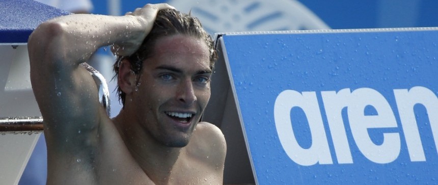 Camille Lacourt dans les bassins