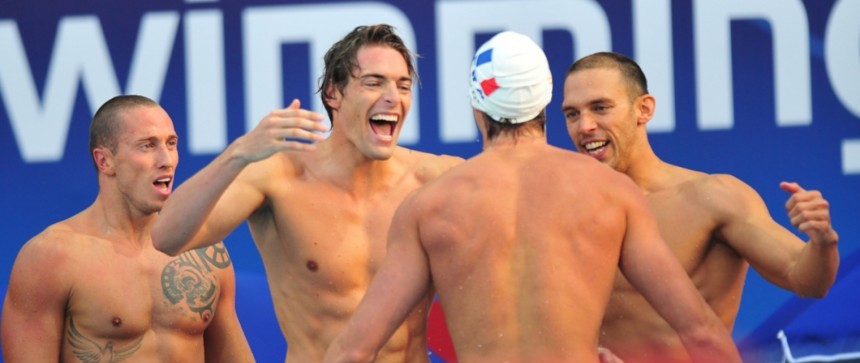 La France championne de natation en 2010