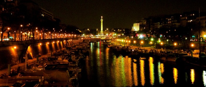 Bastille vu depuis le Port de l'Arsenal